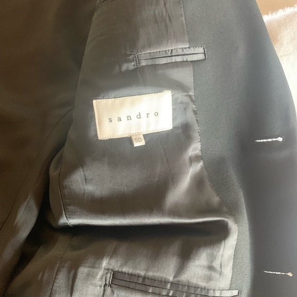 Sandro mens blazer sports coat size us 40 black - Picture 9 of 10